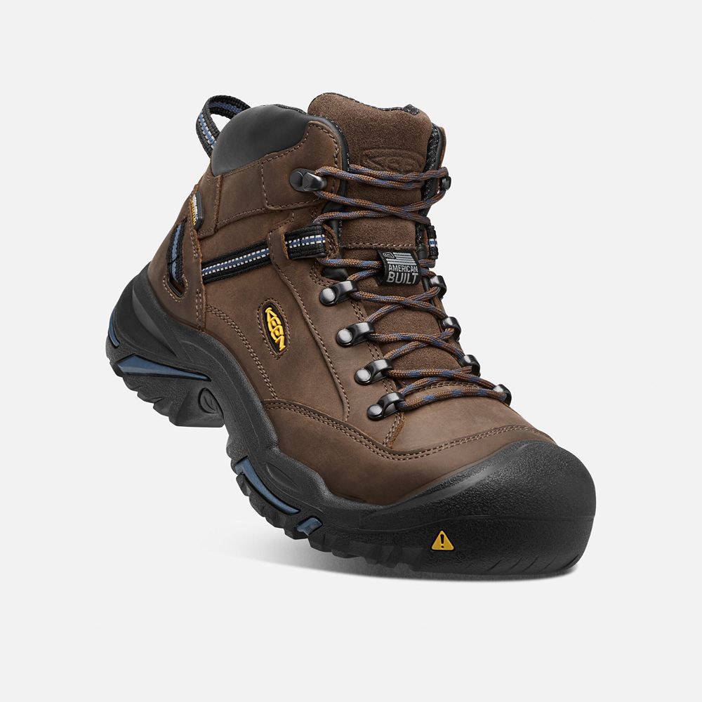 Keen Laarzen Heren Bruin - Braddock Al Waterproof Mid (Steel Toe) - 51476-ZDHN